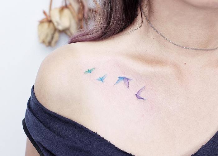 96+ adorable collarbone tattoos to sparkling your skin - Body Tattoo Art