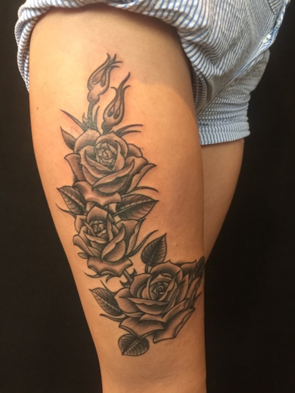 125+ Beautiful and Sexy Thigh placement tattoo Ideas - Body Tattoo Art