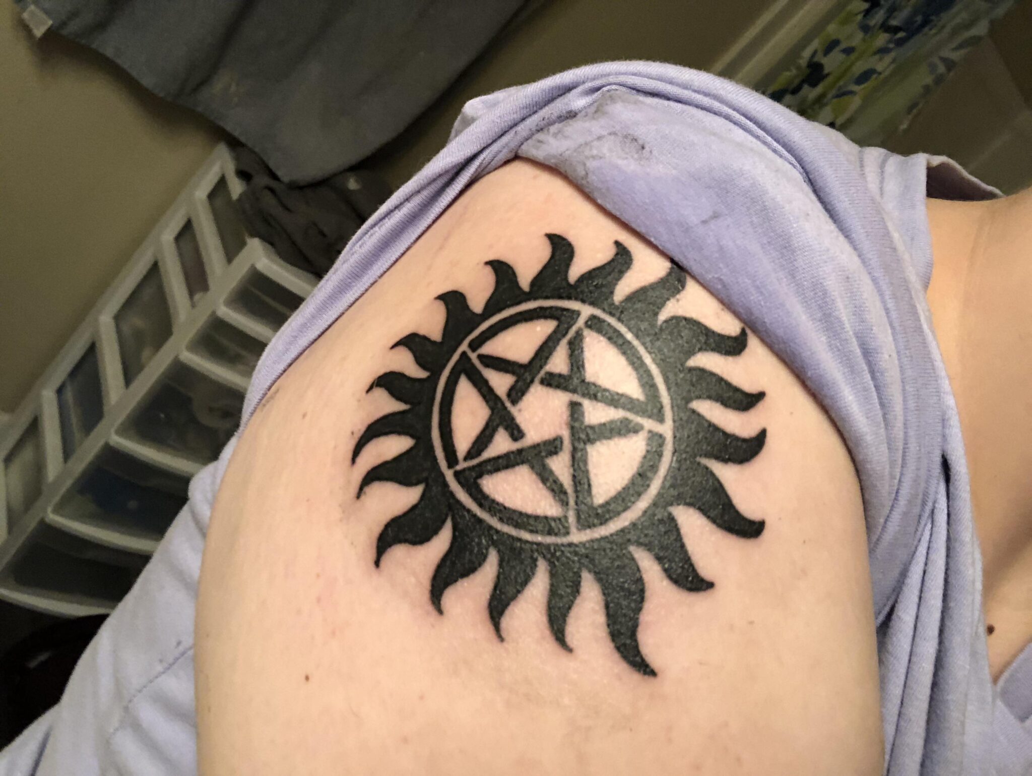 Supernatural Dean Winchester Tattoo Symbol - wide 4