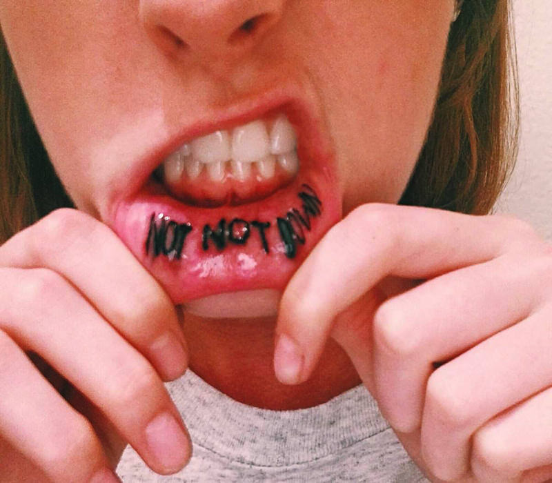 on the off chance that you choose to go with a tattoo on your inner lip, go...