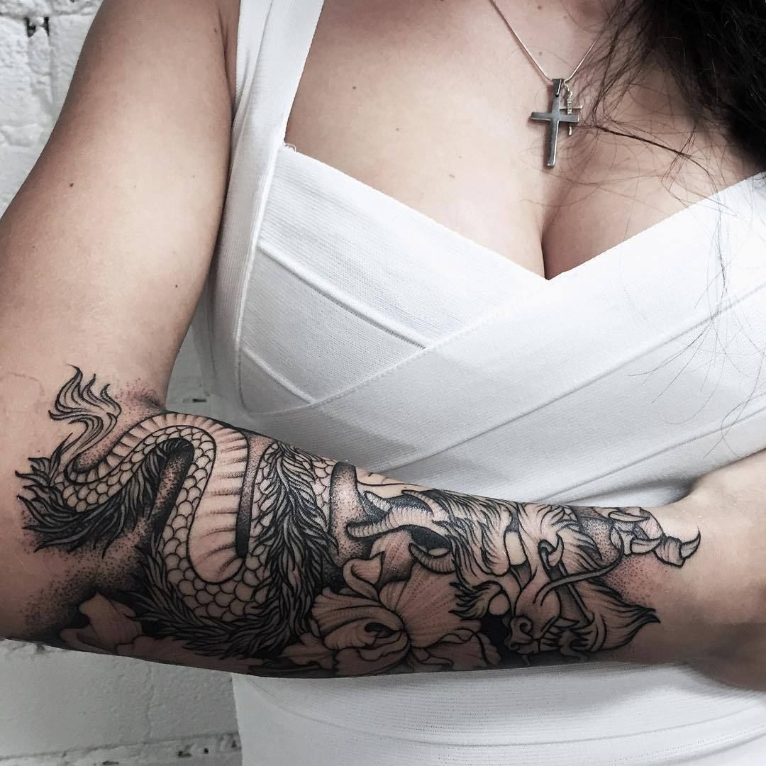 Beautifully Designed Sleeve Tattoo For Cute Girls Body Tattoo Art