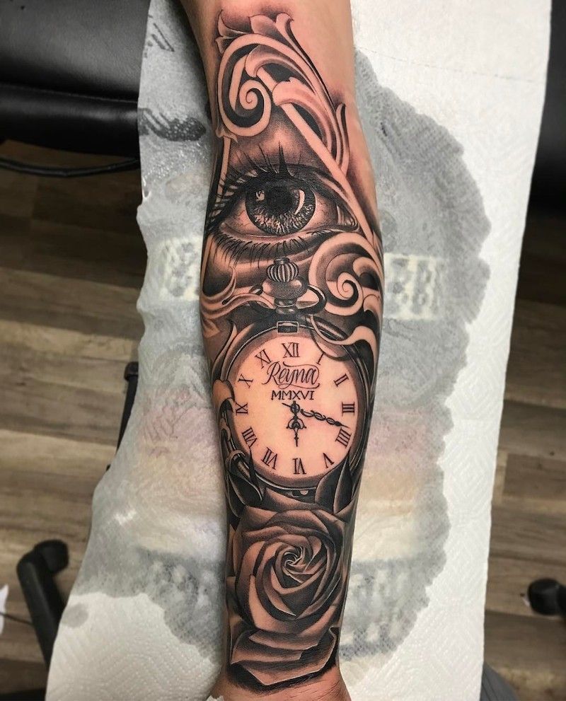 clock-tattoo
