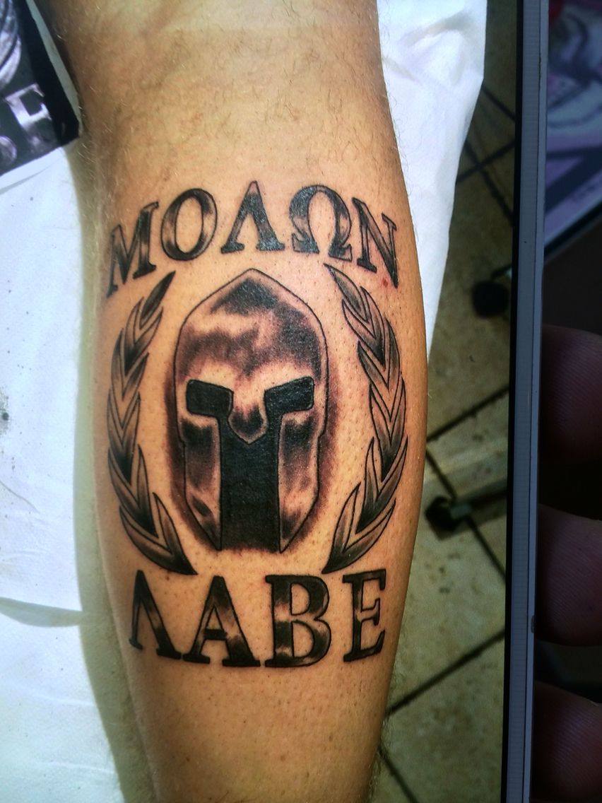 Molon labe tattoo For soldiers.
