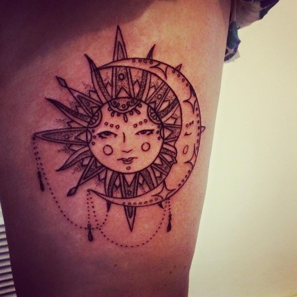 Sun moon and star friendship tattoo meaning 406. 