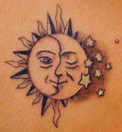 Beautiful Sun And Moon Tattoo Meaning And Symbolism Body Tattoo Art