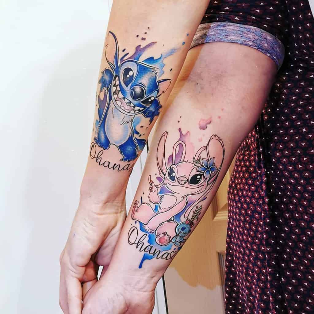 Adorable ohana stitch tattoo images and ideas - Body Tattoo Art.
