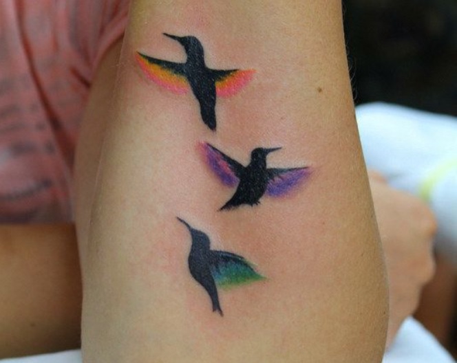 Small Simple Hummingbird Tattoo - wide 2