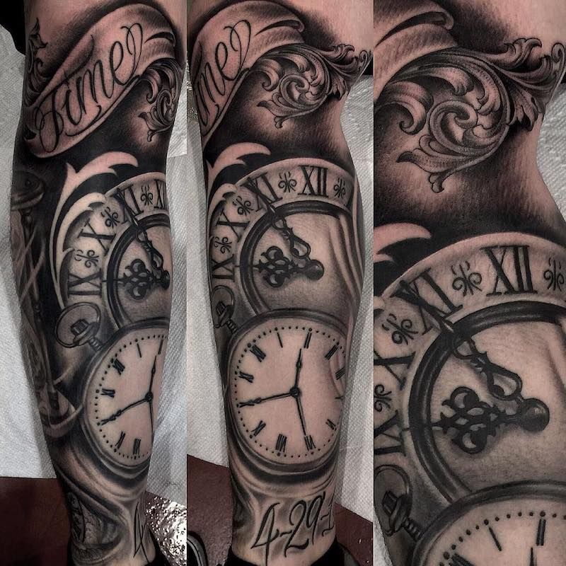 Roman Numeral Clock Tattoo Tattoo Designs And Ideas Body Tattoo Art