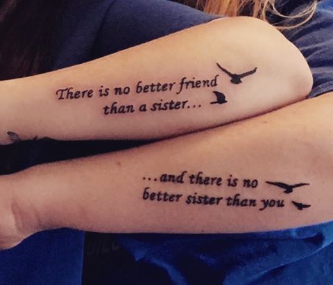 Best Sister Tattoo Pictures Quotes Design Ideas - Body Tattoo Art