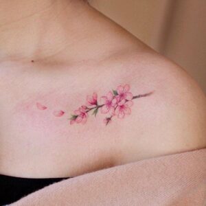 Some Small Cherry Blossom Tattoo design Ideas You Can Use - Body Tattoo Art