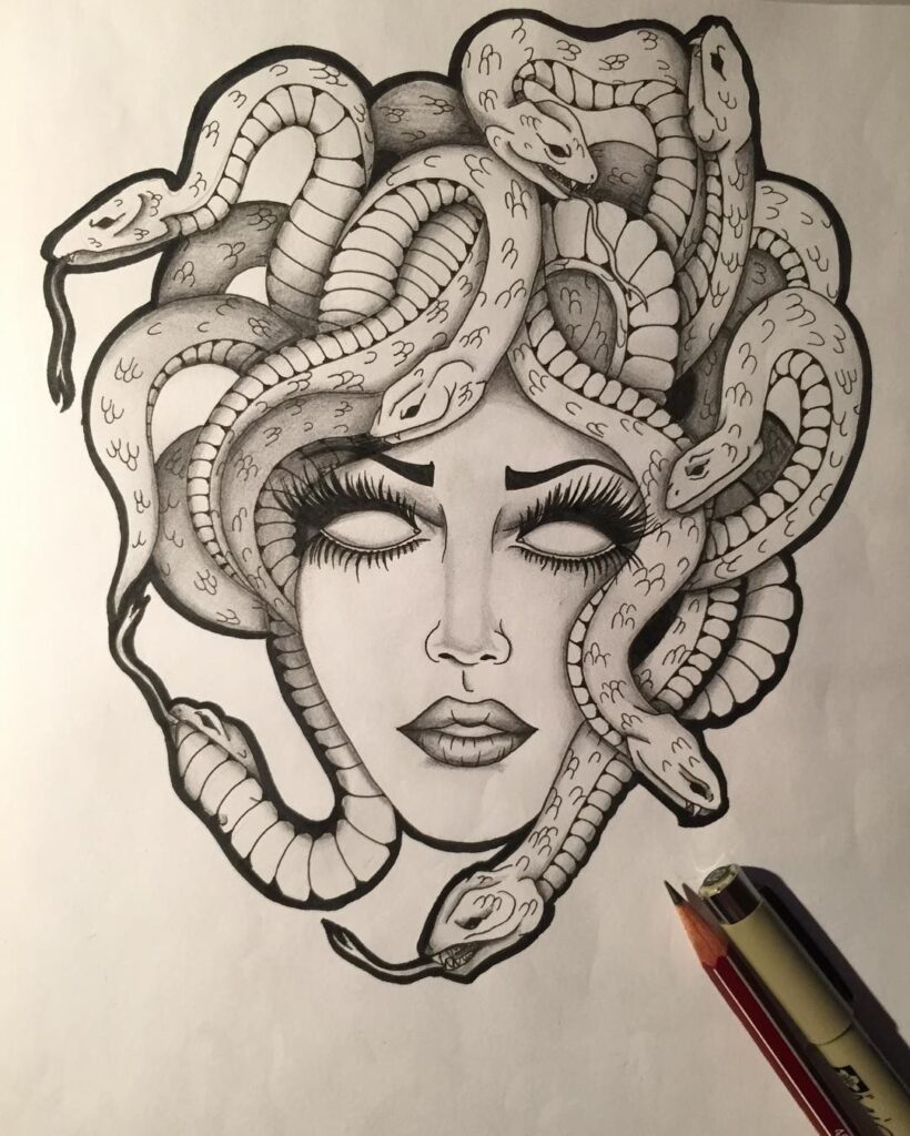 Medusa Tattoo Drawing - Body Tattoo Art