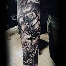 Mens Religious Forearm Tattoos - Body Tattoo Art