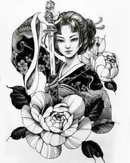 Geisha Tattoo Design - Symbolizing Femininity and Power - Body Tattoo Art
